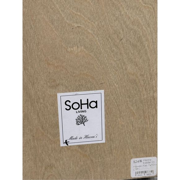 501. SoHa Living Happy Easter in Hawaii Nei 7x10 wall decor w/ Rope - Picture 3 of 5